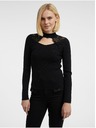 Orsay Črn ženski lahkoten pulover s čipko ORSAY