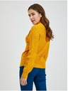 Orsay Rumen ženski rebrast pulover z okrasnimi gumbi ORSAY