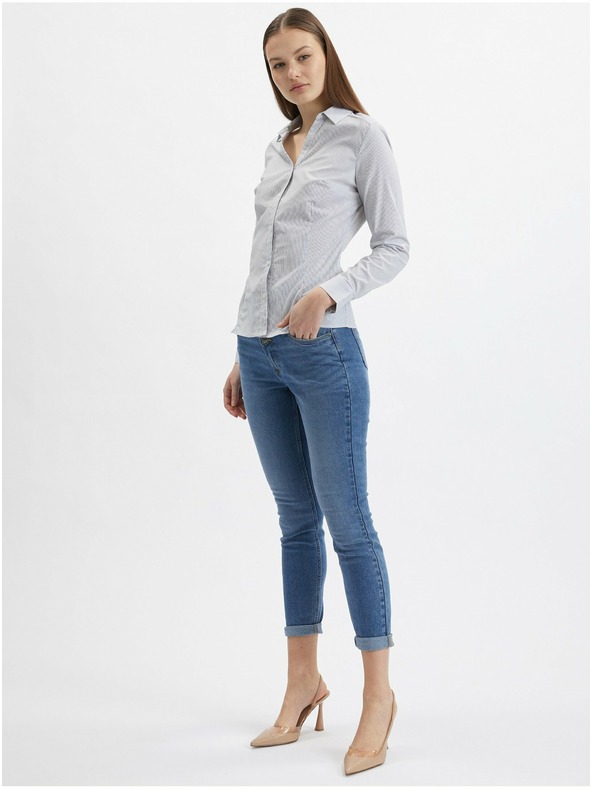 Orsay Modro-bela ženska črtasta srajca ORSAY