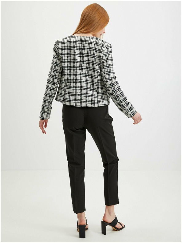 Orsay Črno-bel ženski karirast suknjič ORSAY