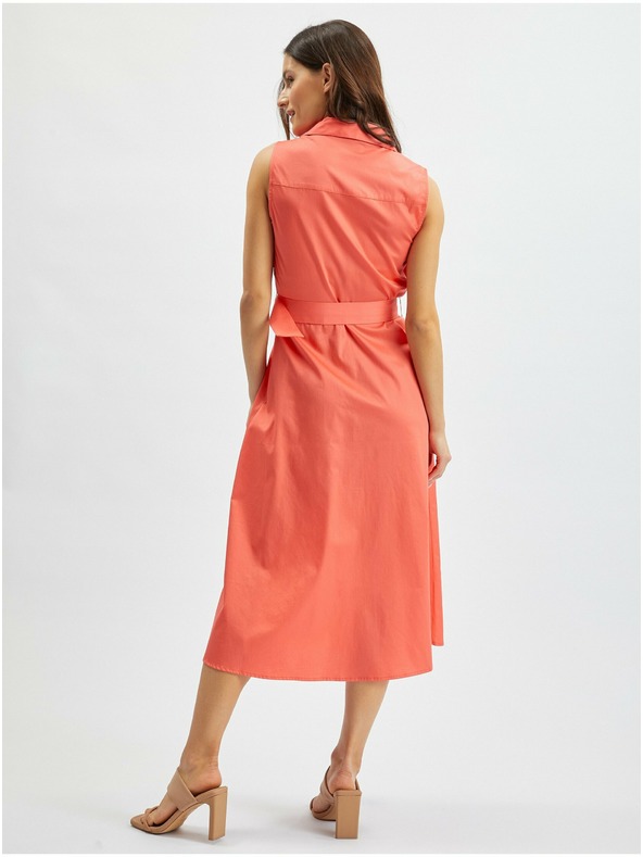 Orsay Oranžne ženske srajčne midi obleke ORSAY