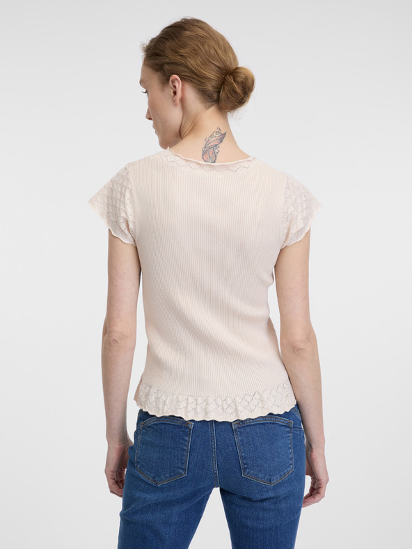 Orsay Svetlo roza ženska majica s kratkimi rokavi ORSAY