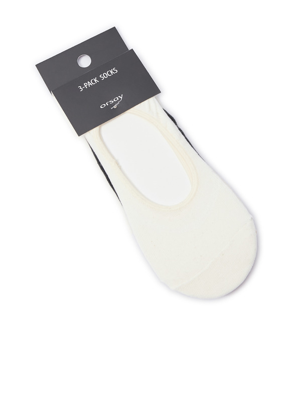 Orsay Komplet treh parov ženskih nogavic v kremni, bež in črni barvi ORSAY