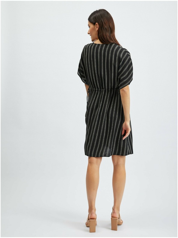 Orsay Črna črtasta ženska obleka ORSAY