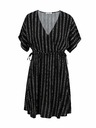 Orsay Črna črtasta ženska obleka ORSAY