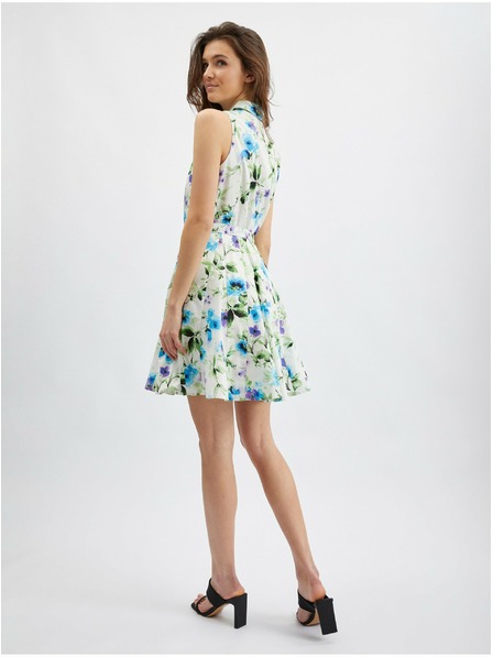 Orsay Modro-kremaste ženske cvetlične obleke ORSAY