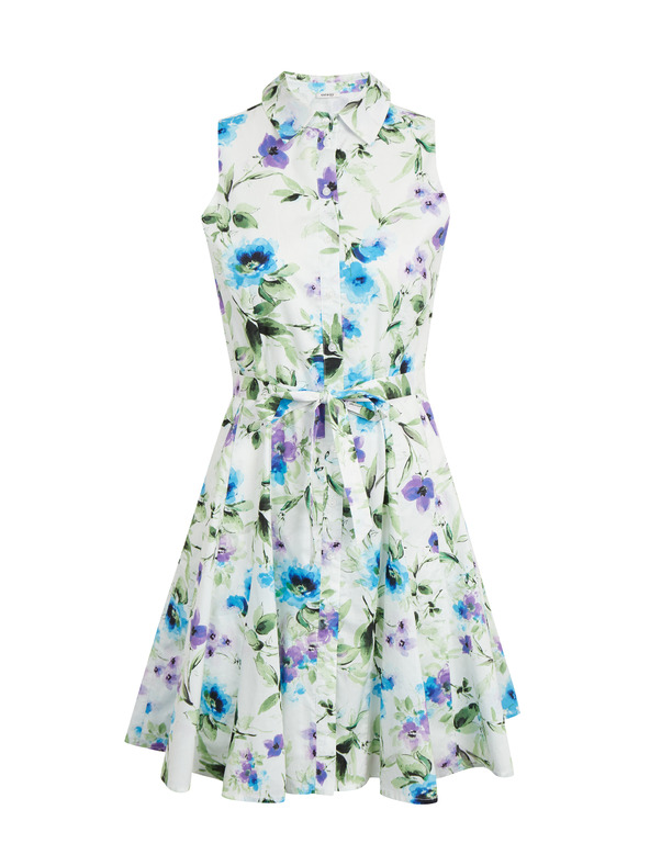 Orsay Modro-kremaste ženske cvetlične obleke ORSAY