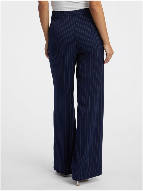 Orsay Temno modre ženske črtaste hlače ORSAY