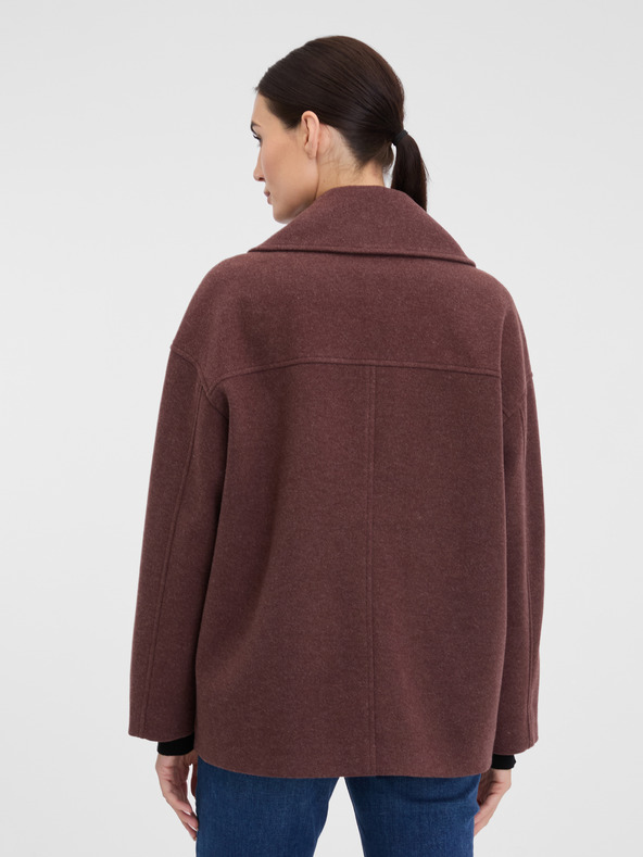 Orsay Vinsko rdeč ženski kratek plašč ORSAY