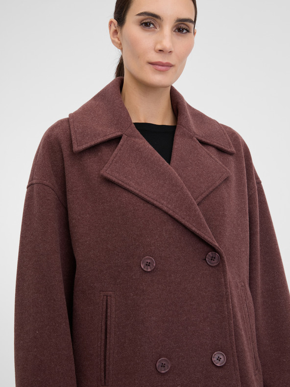 Orsay Vinsko rdeč ženski kratek plašč ORSAY