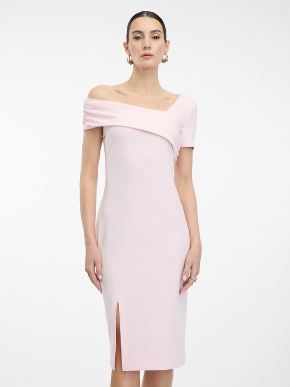 Orsay Svetlo roza ženska obleka do kolen ORSAY