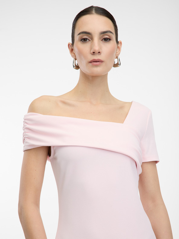 Orsay Svetlo roza ženska obleka do kolen ORSAY