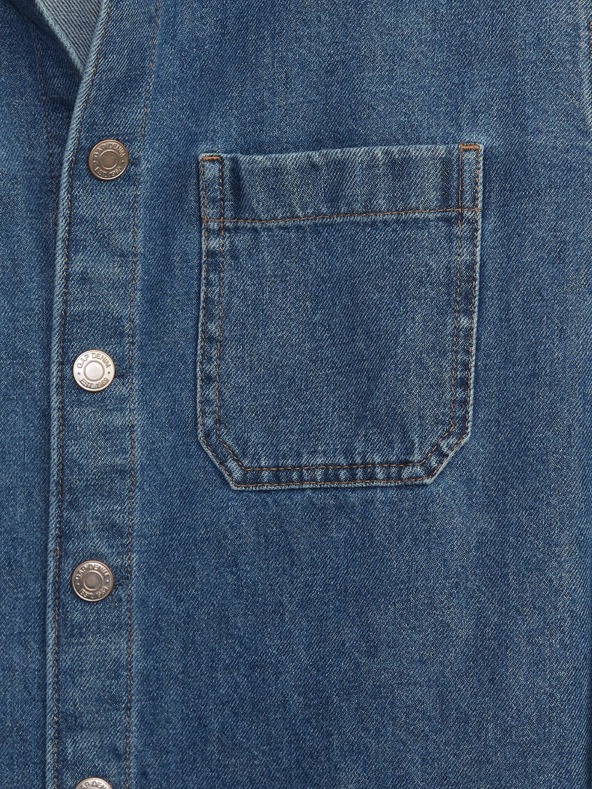 GAP Otroška jeans srajčna jakna oversize GAP
