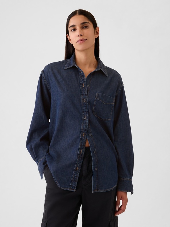 GAP Srajca Chambray Oversized Big Shirt GAP