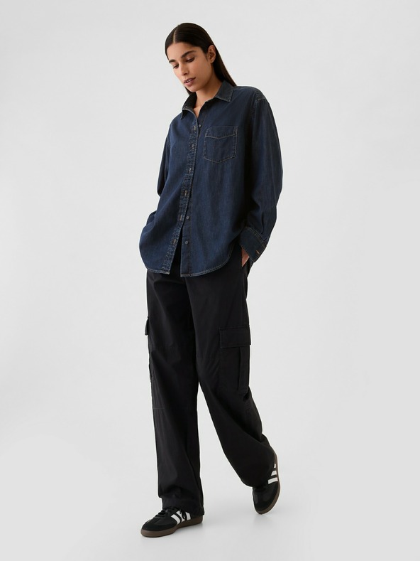 GAP Srajca Chambray Oversized Big Shirt GAP