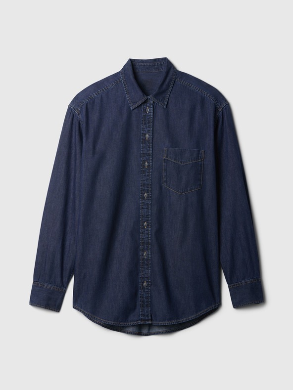 GAP Srajca Chambray Oversized Big Shirt GAP