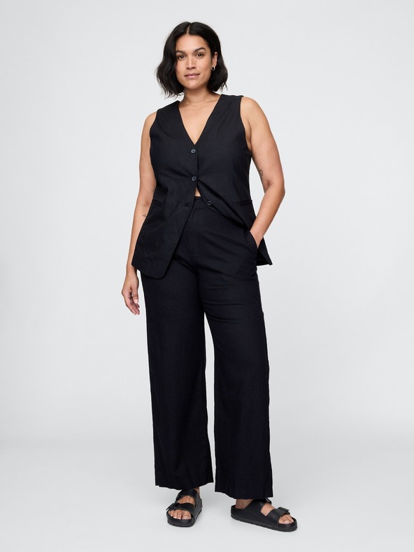 GAP Ravne lanene hlače GAP