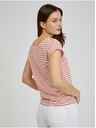 Orsay Rdeče-bela ženska črtasta majica ORSAY