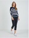 Orsay Belo-moder lahek črtast pulover ORSAY