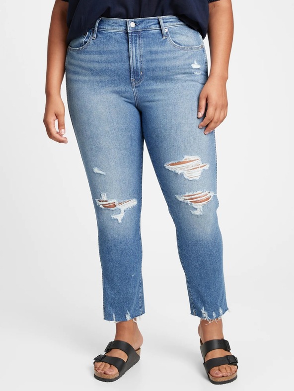 GAP Kavbojke slim High Rise Destructed Vintage GAP