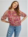 Orsay Rdeče-rožnata ženska vzorčasta bluza ORSAY