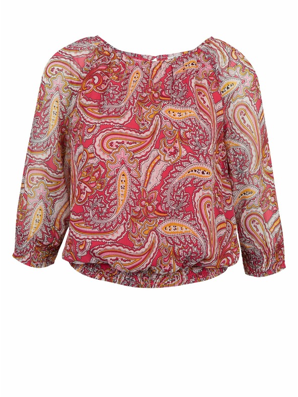 Orsay Rdeče-rožnata ženska vzorčasta bluza ORSAY
