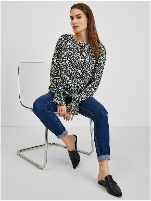 Orsay Belo-črna ženska vzorčasta bluza ORSAY