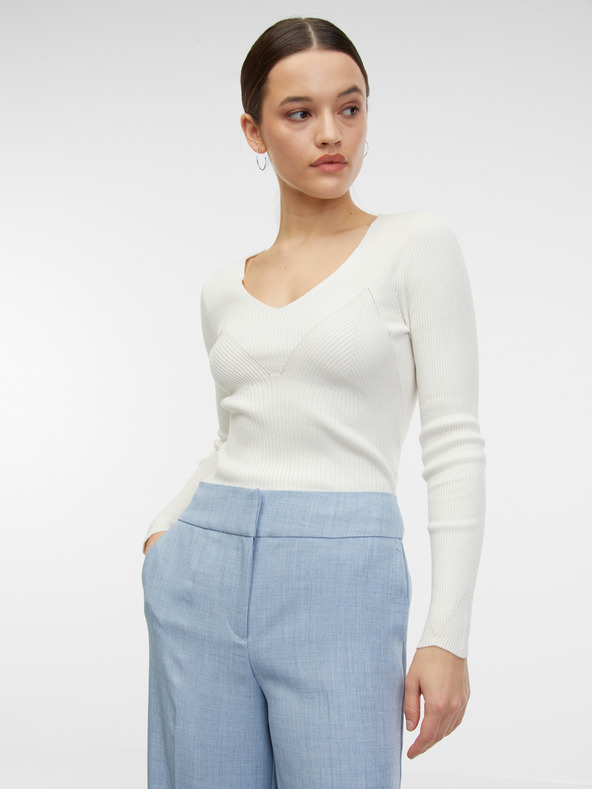 Orsay Svetlo modre ženske široke hlače ORSAY