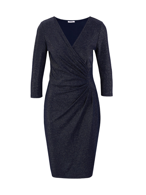 Orsay Temno modra ženska oprijeta obleka ORSAY