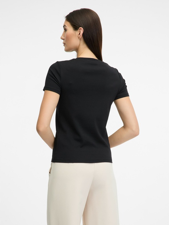 Orsay Črna ženska majica s kratkimi rokavi ORSAY