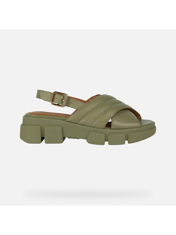 Geox Khaki ženski sandali Geox Lisbona