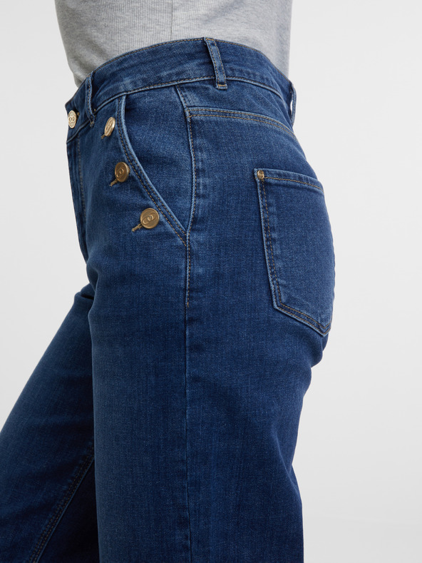 Orsay Temno modre ženske kavbojke s širokimi nogami ORSAY