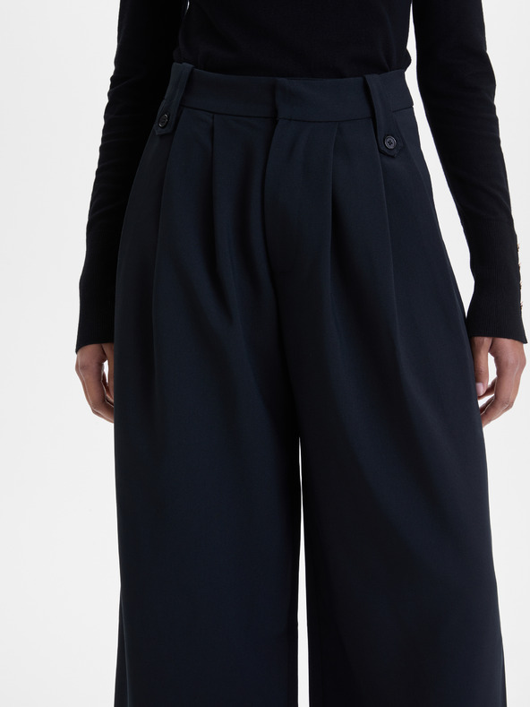 Orsay Črne ženske hlače s širokimi nogavicami ORSAY