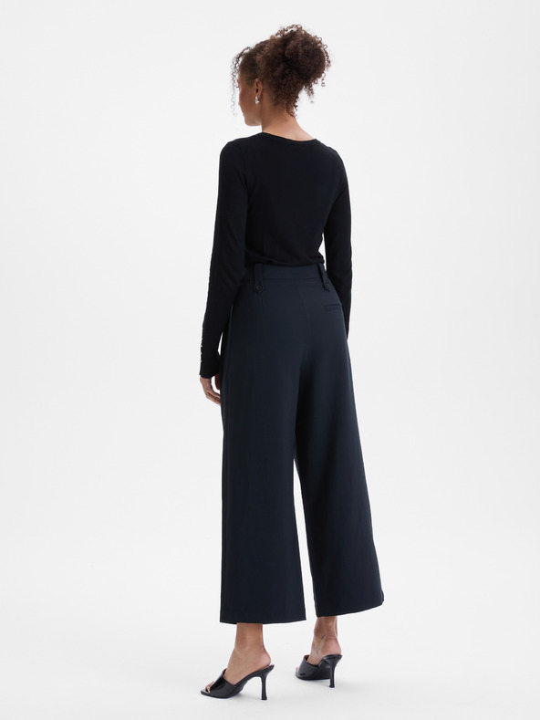 Orsay Črne ženske hlače s širokimi nogavicami ORSAY