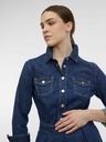 Orsay Temno modra ženska denim obleka ORSAY