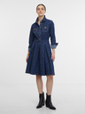 Orsay Temno modra ženska denim obleka ORSAY
