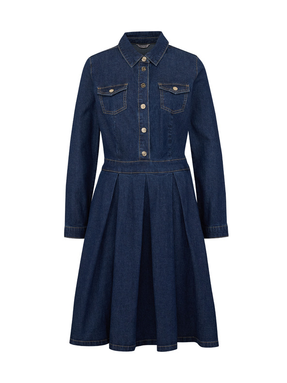 Orsay Temno modra ženska denim obleka ORSAY