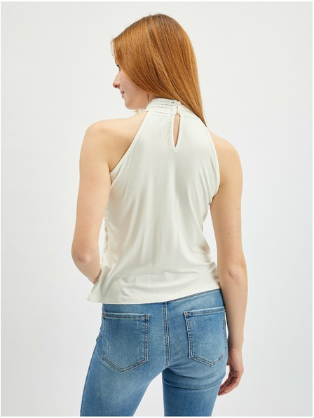 Orsay Krem ženski čipkast top ORSAY