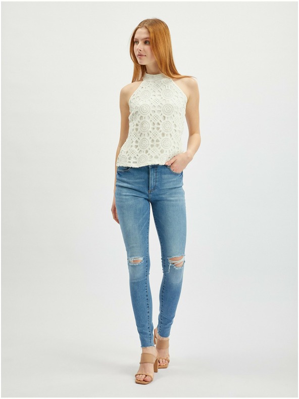 Orsay Krem ženski čipkast top ORSAY