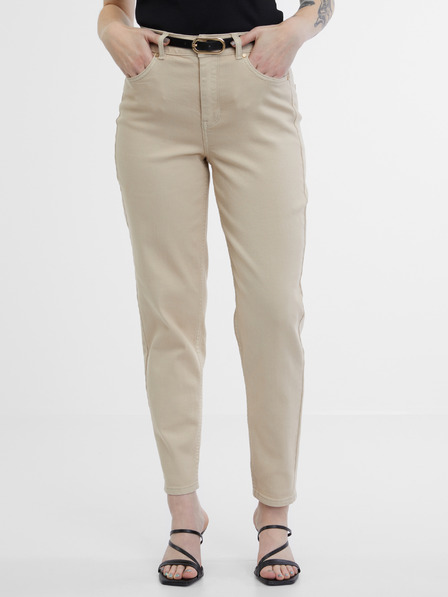 Orsay Bež mom jeans hlače ORSAY za ženske