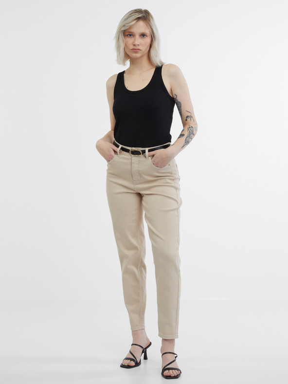 Orsay Bež mom jeans hlače ORSAY za ženske