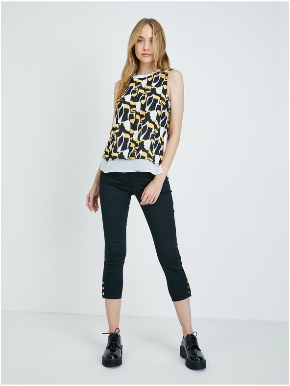 Orsay Belo-črna vzorčasta bluza ORSAY