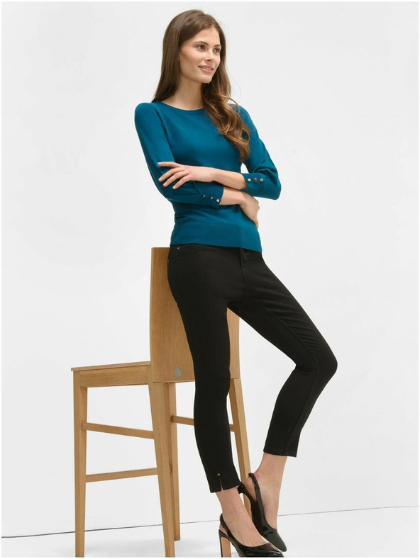 Orsay Črne skrajšane skinny fit kavbojke ORSAY