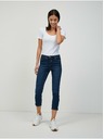 Orsay Temno modre skrajšane slim fit kavbojke ORSAY