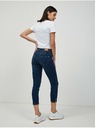 Orsay Temno modre skrajšane slim fit kavbojke ORSAY