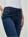 Orsay Temno modre skrajšane slim fit kavbojke ORSAY