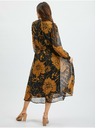 Orsay Rjavo-črna ženska cvetlična midi obleka ORSAY