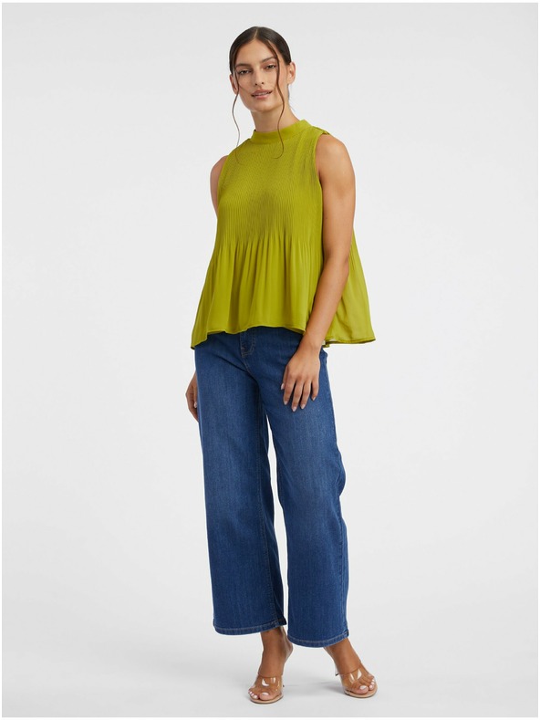 Orsay Zelena ženska rebrasta bluza ORSAY