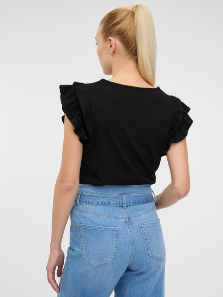 Orsay Črna ženska majica s kratkimi rokavi ORSAY