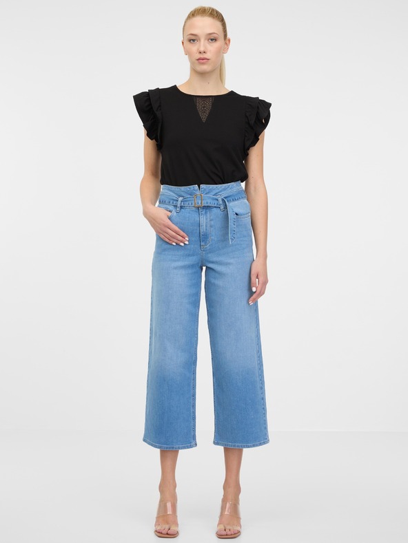 Orsay Črna ženska majica s kratkimi rokavi ORSAY